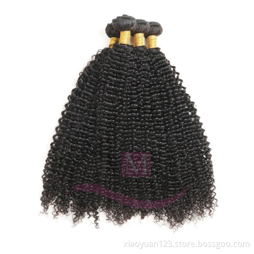 May Queen 100% Remy Jerry curl Brazilian human Hair Bundles with closure